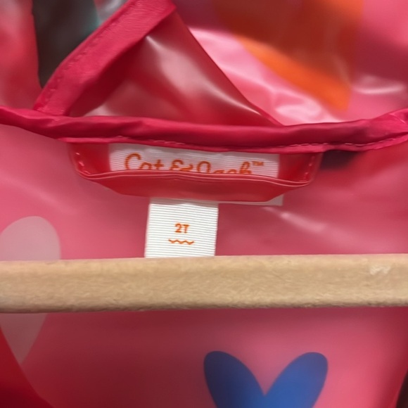 Cat & Jack Pink Heart Raincoat - Picture 6 of 15